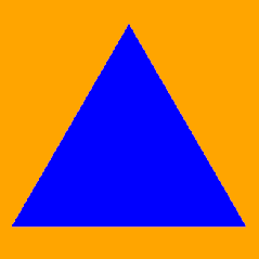 特殊標章、オレンジ色地に青の正三角形