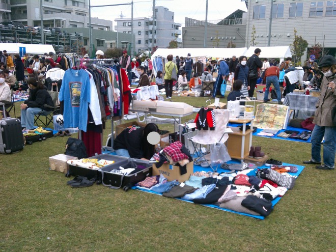 フリーマーケットのようす