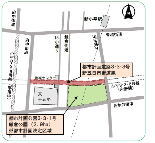 鎌倉公園区域図