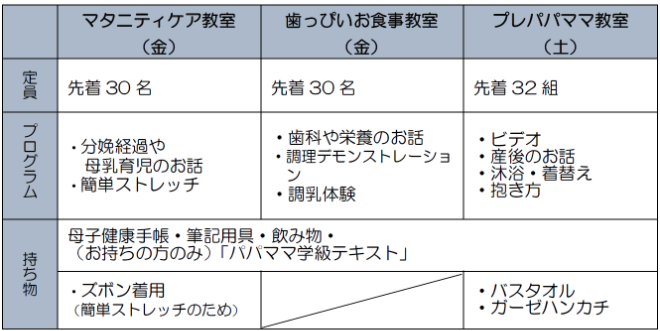 案内日程表