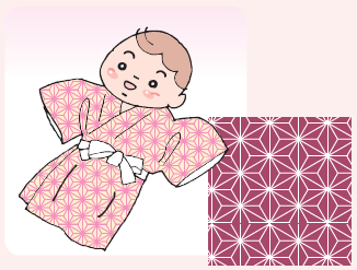 産着を着た赤ちゃん